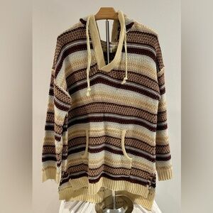 Women’s Striped Hooded Sweater